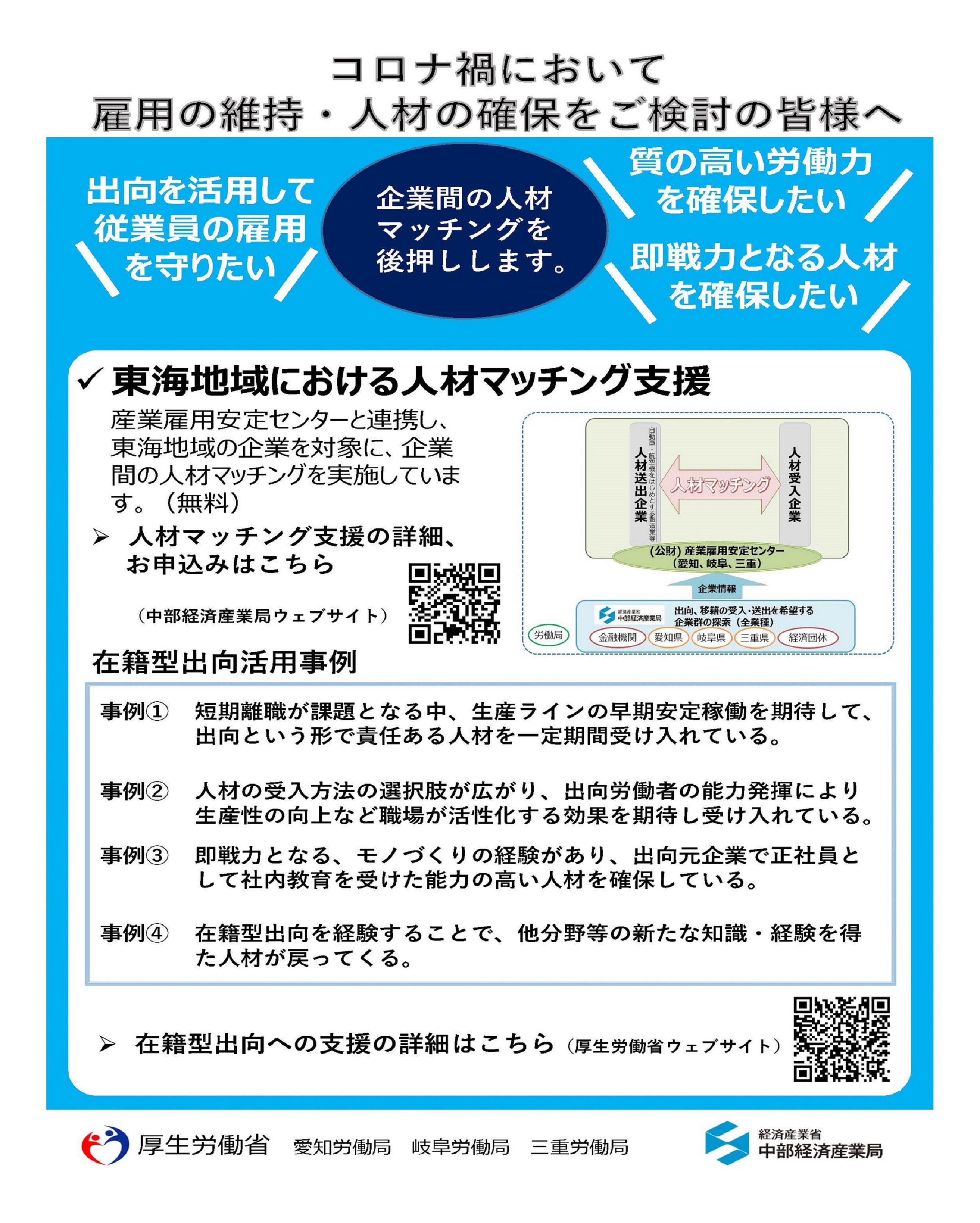 東海地域における人材マッチングの実施について 中部経済産業局