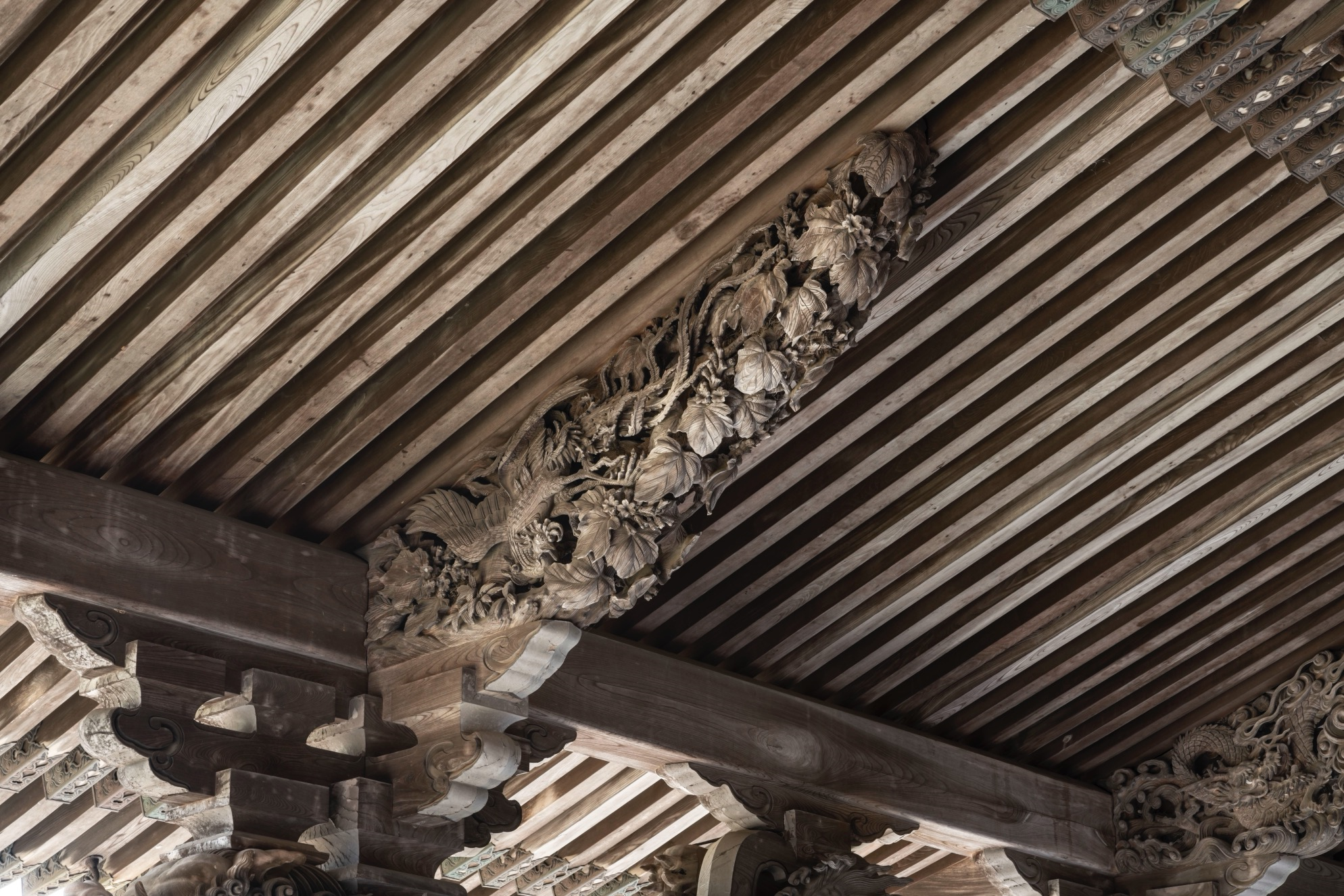 太子堂の手挟彫刻,Eave Decorations(Taishido Hall)