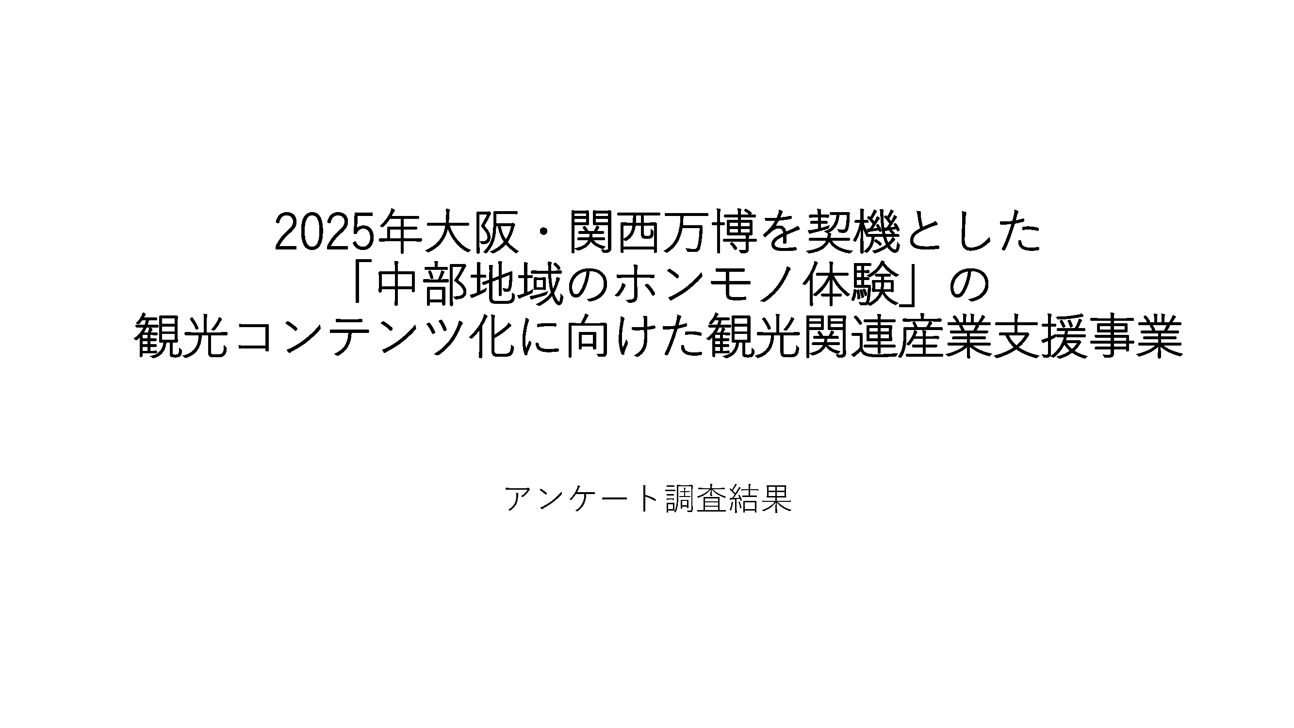 受入側の訪日市場におけるものづくり体験のニーズ把握　アンケート結果